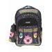 Gharibo Bags School Backpack With Pencil Case For Girls, Donuts Pattern - Black