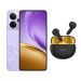 Realme 14T, 256GB, 8GB RAM, 5G, Dual SIM - Lightning Purple, with T01 Truly EarBuds,  Noise Cancellation- Black