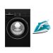 غسالة فول اتوماتيك بيكو، 10 كجم، انفرتر، اسود - B3WFU501040BCI، مع مكواة بخار، 2200 وات - SIM 3122 T