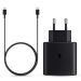 شاحن سامسونج، 45 وات، USB فئة C، اسود - EP-TA845XBEGWW مع كابل USB فئة C  الى USB فئة C، طول 1.8 متر - EP-DX310JBEGWW