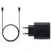 Samsung Wall Charger, 45 Watt, USB Type-C, Black - EP-TA895XBEGWW with USB Type-C to USB Type-C Cable, 1.8 Meters - EP-DX310JBEGWW