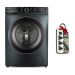 Toshiba Front Load Automatic Washing Machine, 8Kg, Inverter Motor, Morandi Grey - TW-BK90GF4EG(MK) with iLock Power Strip, 3 Outlets, 2860W - White
