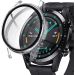 Yrzper Compatible for Huawei GT2 Watch Screen Protector 46mm Ultra Thin HD Tempered Glass Screen Protection Overall Protective Case Matte Hard Cover Defense Edge for Huawei GT2 46MM (Clear)