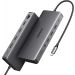 موزع USB-C يو جرين ريفودوك برو 313، 13 منفذ، 100 وات، رمادي غامق - 15978