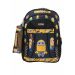 Gharibo Bags School Backpack With Pencil Case For Boys, Minions Pattern - Black