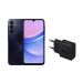 Samsung Galaxy A15, 128GB, 4GB, 4G LTE, Dual SIM - Black Local Version with Wall Charger Gift