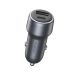 Oraimo Bullet Car Charger, 48W, 2 Ports, USB-A and C, Dark Chrome - OCC-73D
