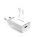 ICONZ Wall Charger, 1 Port, White - XWC04