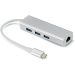 موزع USB شبكة ايثرنت 4 في 1 - ابيض