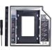 TISHRIC Aluminum Plastic Universal Optibay 2nd HDD Caddy 9.5mm SATA3.0 2.5" SSD CD DVD to HDD Case Enclosure