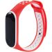 KOMI Straps compatible with Xiaomi mi Band 4 / mi band 3, Colorful Women Men Silicone Fitness Sports Replacement Band(red/white)