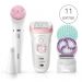 Braun Silk-Epil 9 Dry & Wet Epilator For Women, White/Pink - SES9-985BS