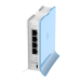 Mikrotik hAP lite TC Wireless Access Point, 4 Ports, White and Blue - RB941-2nD-TC