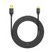 كابل USB فئة C ريفرسونج، 1.8 متر، اسود - CT40