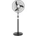 Fresh Bright  Rechargeable Stand Fan, 18 Inch, Black and White