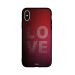 جراب ظهر بطبعة كلمة Love لابل ايفون X