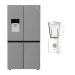Beko No Frost Side By Side Refrigerator, 624 Liters, Titanium Inox - GNE134626ZXH, with Blender, 1.5 Liters, 600 Watt - TBN 62608 W