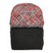 Gharibo Bags School Backpack for Kids, Cross Lines Pattern - Red and Black