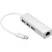 Keendex 4 In 1 USB Hub, Silver - Kx2175