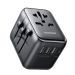 Joyroom Universal Travel Adapter, 65 Watt, AC and 5 USB Ports, Black - JR-TCW02