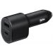 SAMSUNG Super Fast Dual Car Charger EP-L5300XBEGWW (45W+15W) Two Ports with cable type c 5A Unpacking- Black