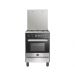 La Germania Gas Cooker, 4 Burners, Stainless Steel/Black- 6M80G4A1X4AWW
