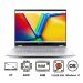 لاب توب اسوس فيفو بوك S14 فليب TN3402YA-LZ005W، ايه ام دي رايزن 5 7530U، شاشة 14 بوصة WUXGA، هارد 512 جيجا SSD، رام 8 جيجا، كارت شاشة ايه ام دي راديون جرافيكس، ويندوز 11 - فضي