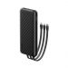Oraimo Slice Link Power Bank, 10000 mAh, 3 Built-in Cables and 1 Port, Black - OPB-P5101