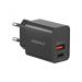 ِشاحن موماكس وان بلج، 20 وات، 2 منفذ USB، اسود - UM36EUD