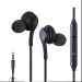 LDH Pin Type Akg Wired Headset with Microphone Hi-Fi Stereo Earphones Original In-Ear Stereo Headphones Powerful Bass and Crystal Clear Audio Bicycling 3.5mm Quality Handsfree (Black)