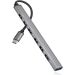 Aluminium USB-C Hub, 7 Ports - Silver