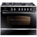 Unionaire Gas Cooker, 5 Burners, Black- C6090SSDC511IDSC-S