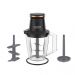 Black And White Chopper with Garlic Peeler, 3 Liters, 800 Watt, Transparent and Black- CHY729G