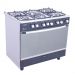 بوتجاز غاز يونيون اير فانتوم جلاس، 5 شعلات، فضي - C6090SSGC255F-FG