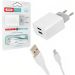 شاحن اكس اوه، 2 منفذ USB، بقوة 2.4 امبير، مع كابل مايكرو USB، بطول 30 سم، ابيض - L65