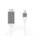MHL USB Type-C to HDMI Cable, 2 Meters, White and Grey - BT-0572