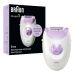 Braun Silk-Epil 3 Wet and Dry Epilator for Women, White and Purple- SE 3000