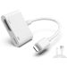 Lightning to HDMI Digital AV Adapter, 1080P With Charging Lightning Cable - White