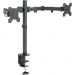 Dual Arm Holder for 23 to 27 Inch Monitors - Black