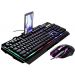 Wired Gaming LED Rainbow light Keyboard and Mouse Combo, Black - G700
