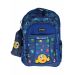 Gharibo Bags School Backpack With Pencil Case For Kids, Emoji Pattern - Blue