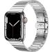 Miimall Strap Compatible for Apple Watch, Solid Stainless Steel Adjustable Link Band With Butterfly Metal Clasp Replacement Bracelet for iWatch SE Series 8/7/6/5/4/3/2/1
