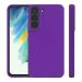 Stratg Silicone Back Cover for Samsung Galaxy S21 Fe - Dark Purple