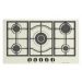 Dominox Built-in Gas Hob, 90 cm, 5 Burners, Stainless Steel - DHX 905 4G TC XS F C FEN