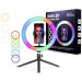 Ring Light with Tripod Stand, 10 Inch - Black