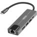 موزع USB كويا، 5 في 1، اسود - KY-TC5IN1