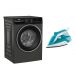 غسالة فول اتوماتيك بيكو، 9 كجم، انفرتر، اسود - B3WFU50940BCI، مع مكواة بخار، 2200 وات - SIM 3122 T