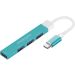 Promate USB-C Hub, 4-in-1 Type-C Sync Charge with USB-A Adapter -4 Blue Promate USB-C Hub, 4-in-1 Type-C Sync Charge with USB-A Adapter -4 Blue