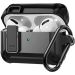 Mobilic Airpods Pro Case Cover, [Secure Lock] Armor Case for Airpod Pros Rugged Cool Protective Case Cover for Men Full Body Shockproof Case Skin with Carabiner Black