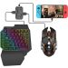 Wired RGB Gaming Mini Keyboard, Wired RGB Gaming Mouse With Mix Master Converter for PS and Xbox One and Nintendo Switch - Black
